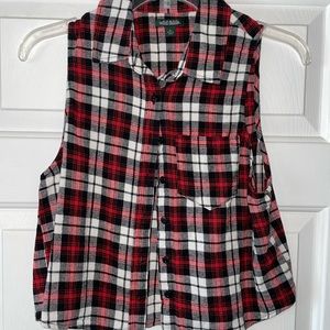 Wild Fable Crop Button Up Size Small